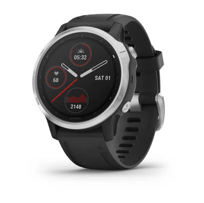 GARMIN FENIX 6 PRO SOLAR SILVER W/Black Band